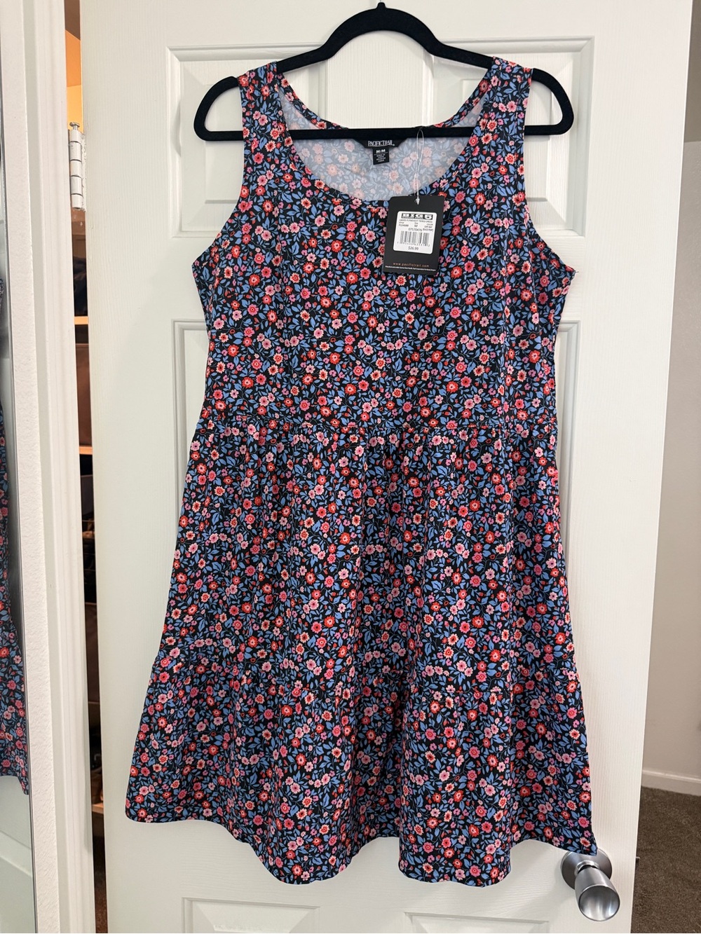 Pacific Trail Women's Multi-Color Floral Tank Dress Flyweight